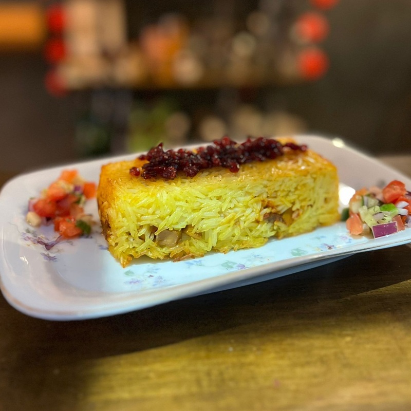 Arròs al Forn amb Safrà (Tah-chin)