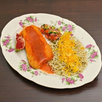 سبزی‌پلو با ماهی